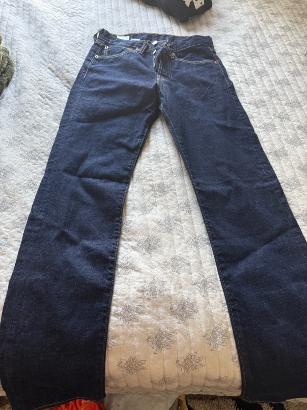 Levi's Dark Blue Straight-Leg men 501 Jeans